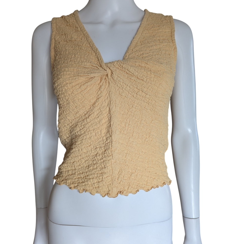 Madewell Popcorn-Knit Twist-Front Sleeveless Top - Picture 3 of 8